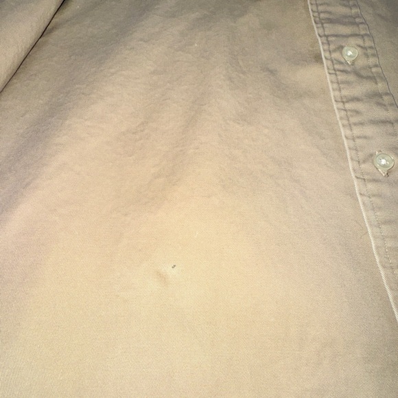 Polo by Ralph Lauren Khaki Button-Down Oxford Shirt with Embroidered Pony - Picture 3 of 3